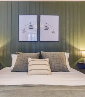 Chambre deux lits Lit twin du Chalet Pan Bena – chambre simple.